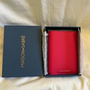 Maison de Sabré Shibuya Fuchsia Leather Passport Wallet
